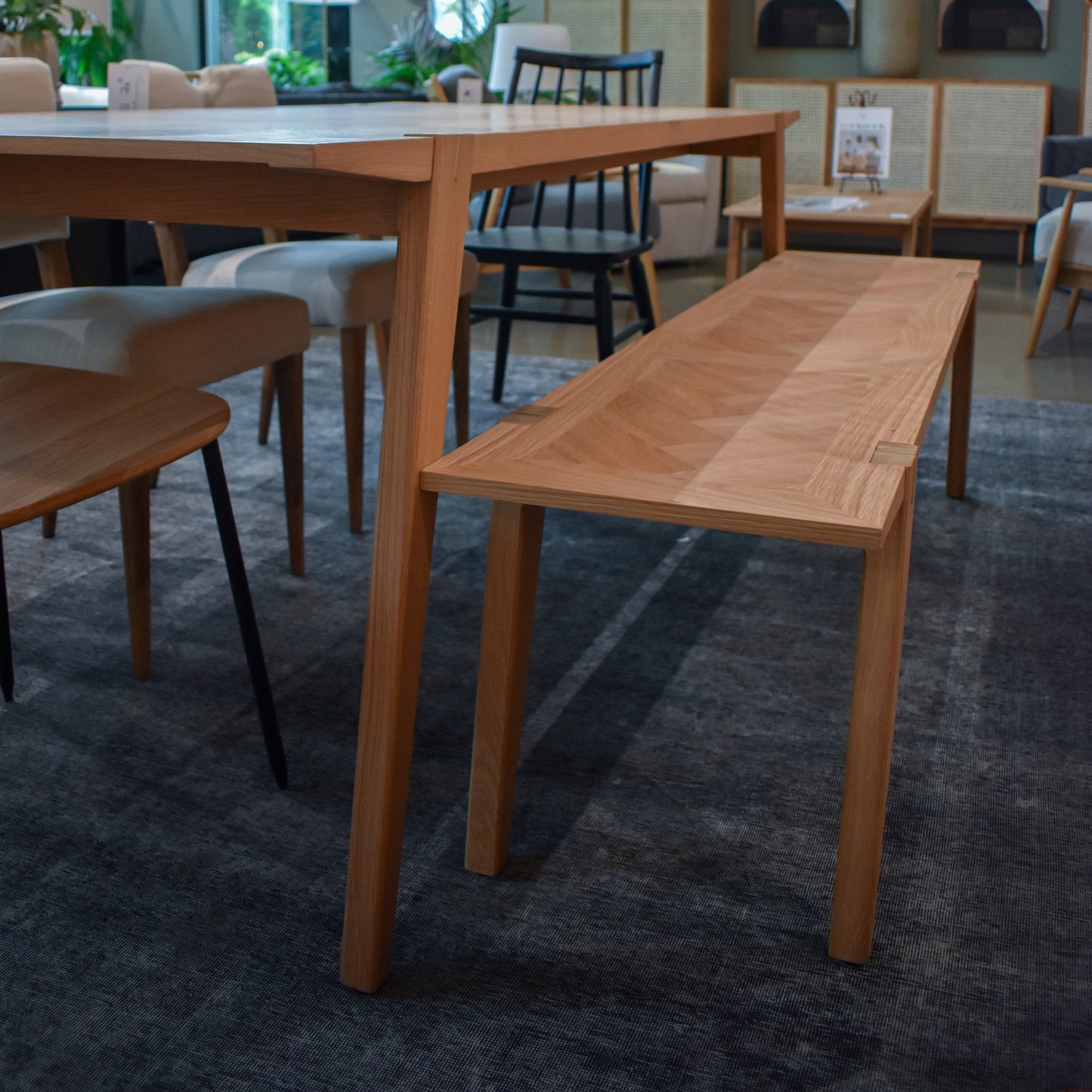 Colton Small Dining Bench w/ Brass