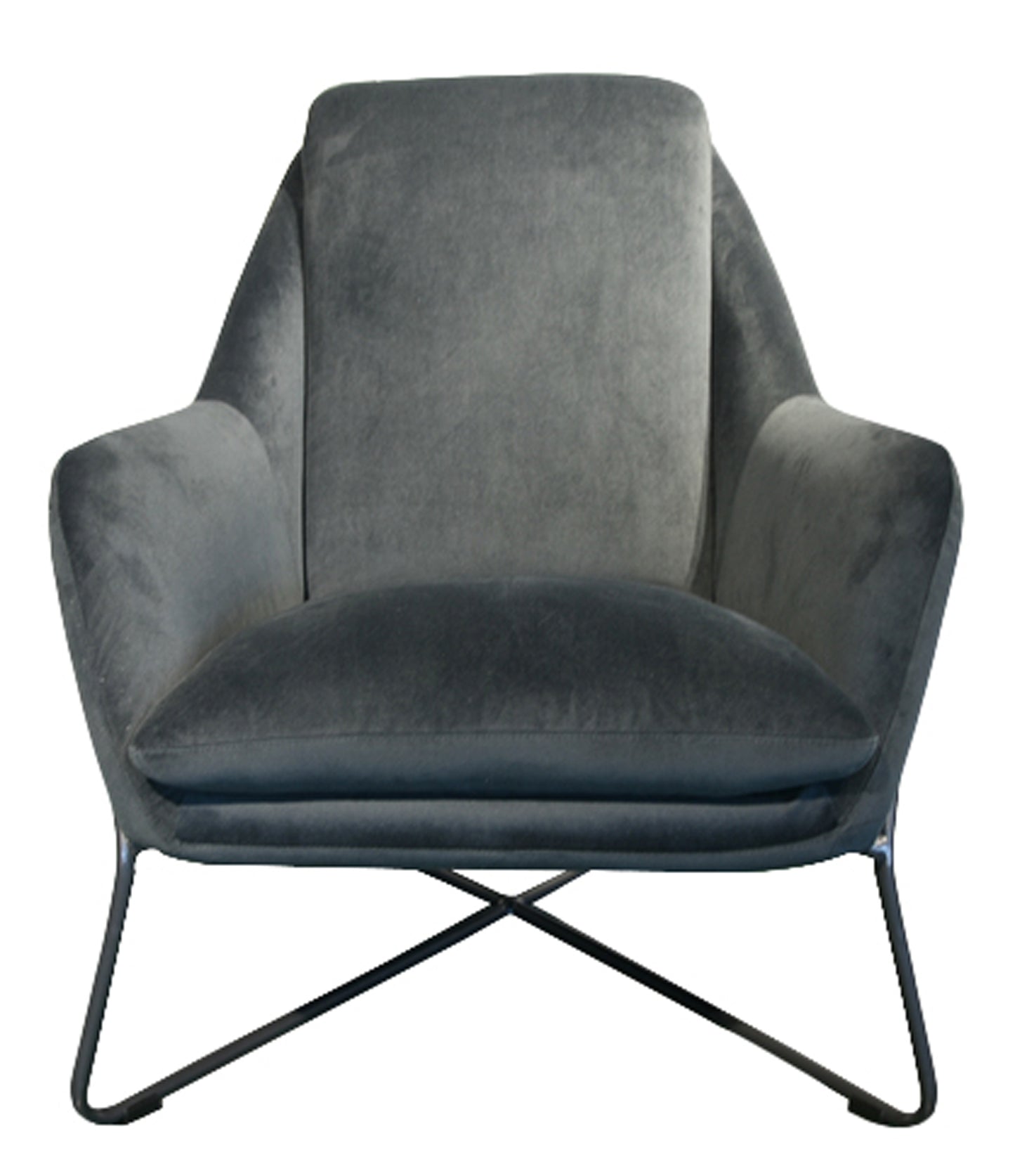 Romeo Lounge Chair - Dark Grey Velvet