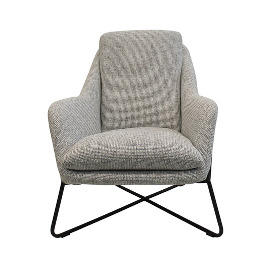 Romeo Lounge Chair - Light Grey Tweed