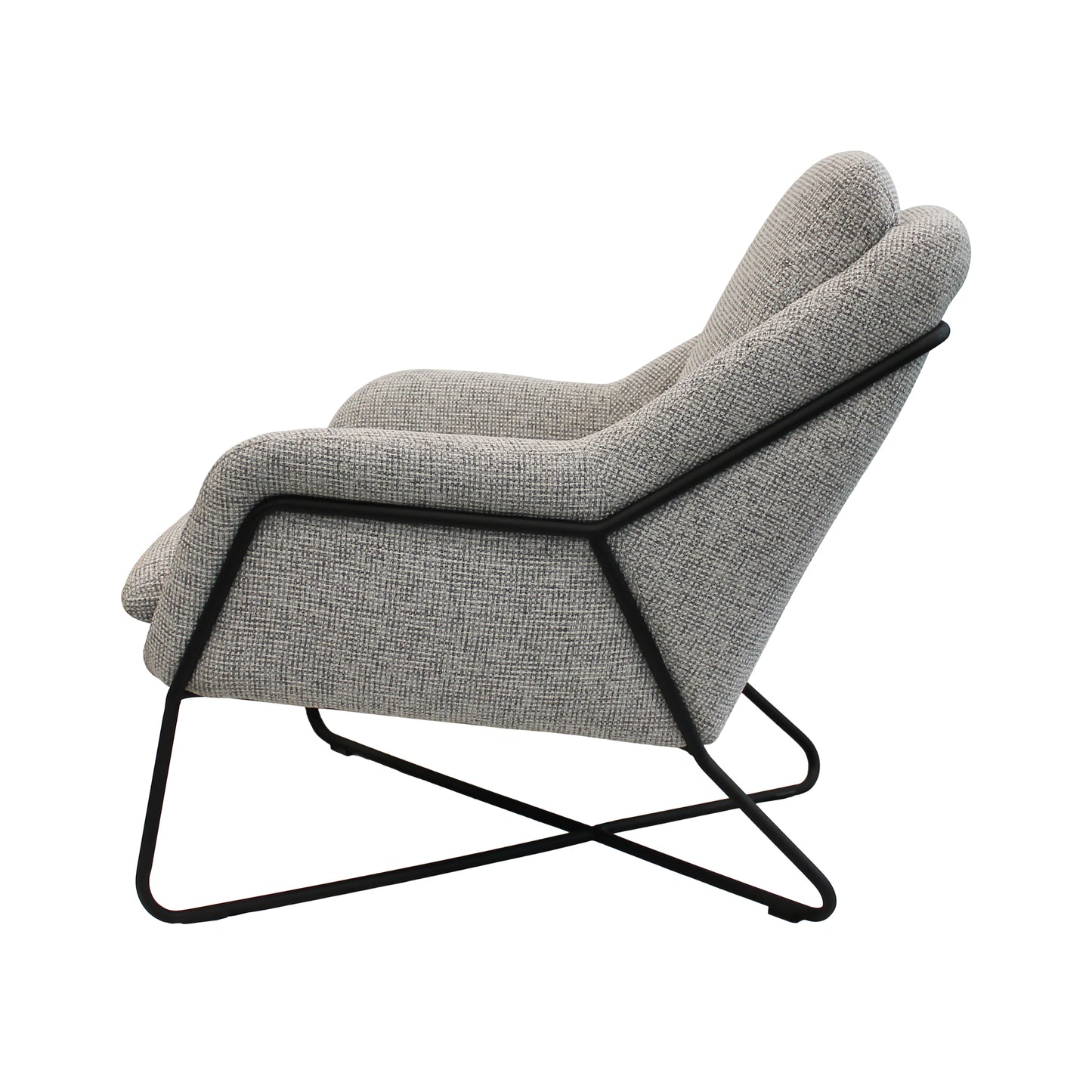 Romeo Lounge Chair - Light Grey Tweed