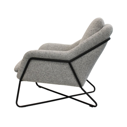 Romeo Lounge Chair - Light Grey Tweed