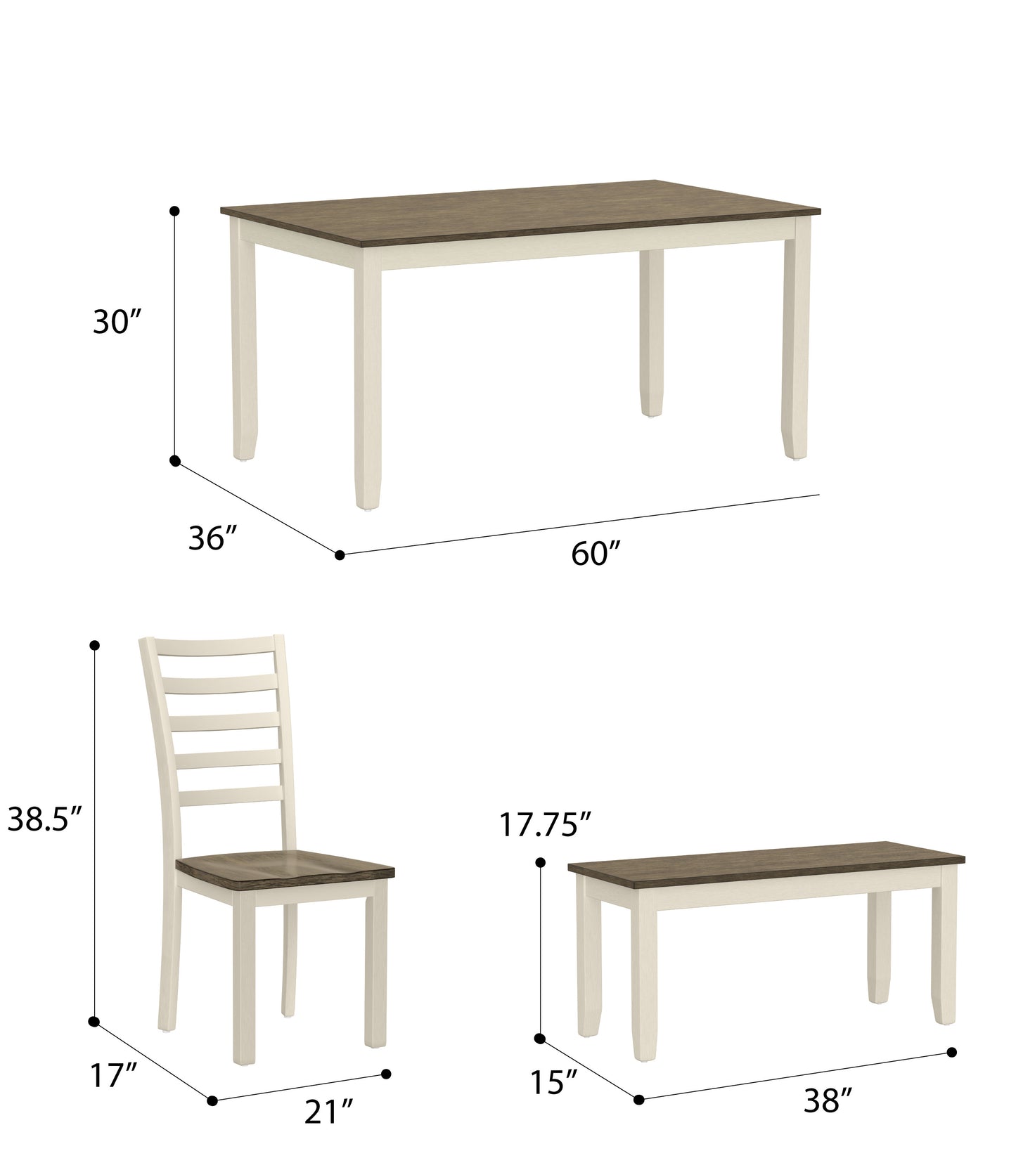 6 Piece Dining Table Set