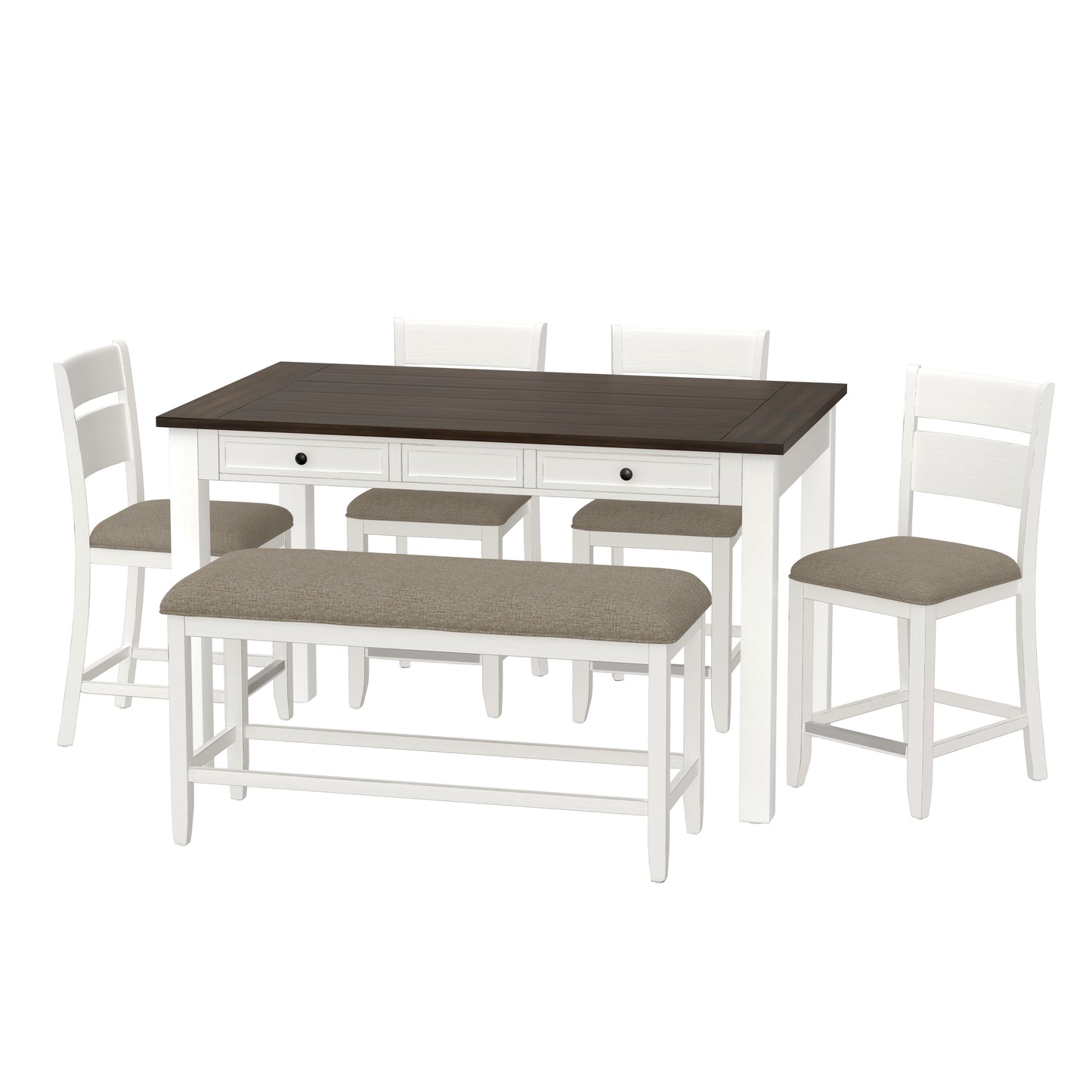 6 Piece Gathering Height Table Set