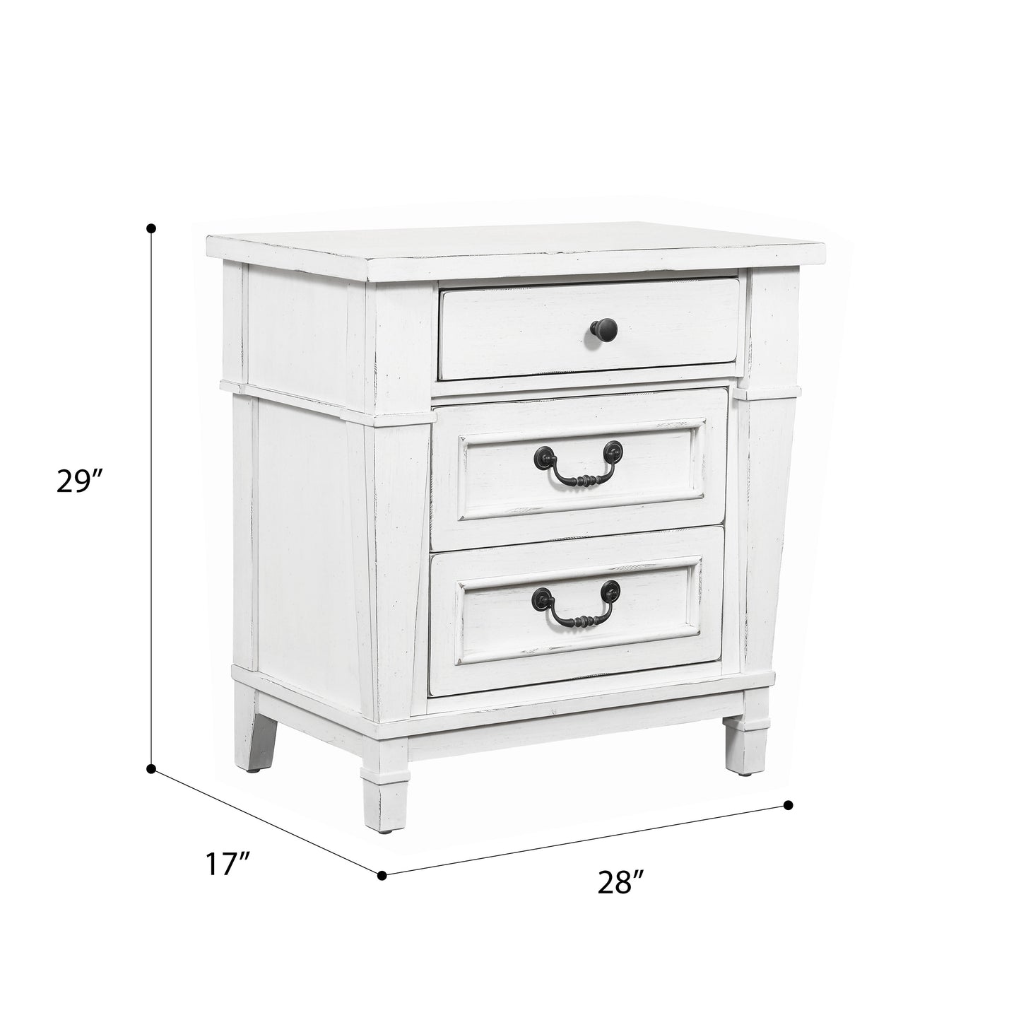 3-Drawer Nightstand