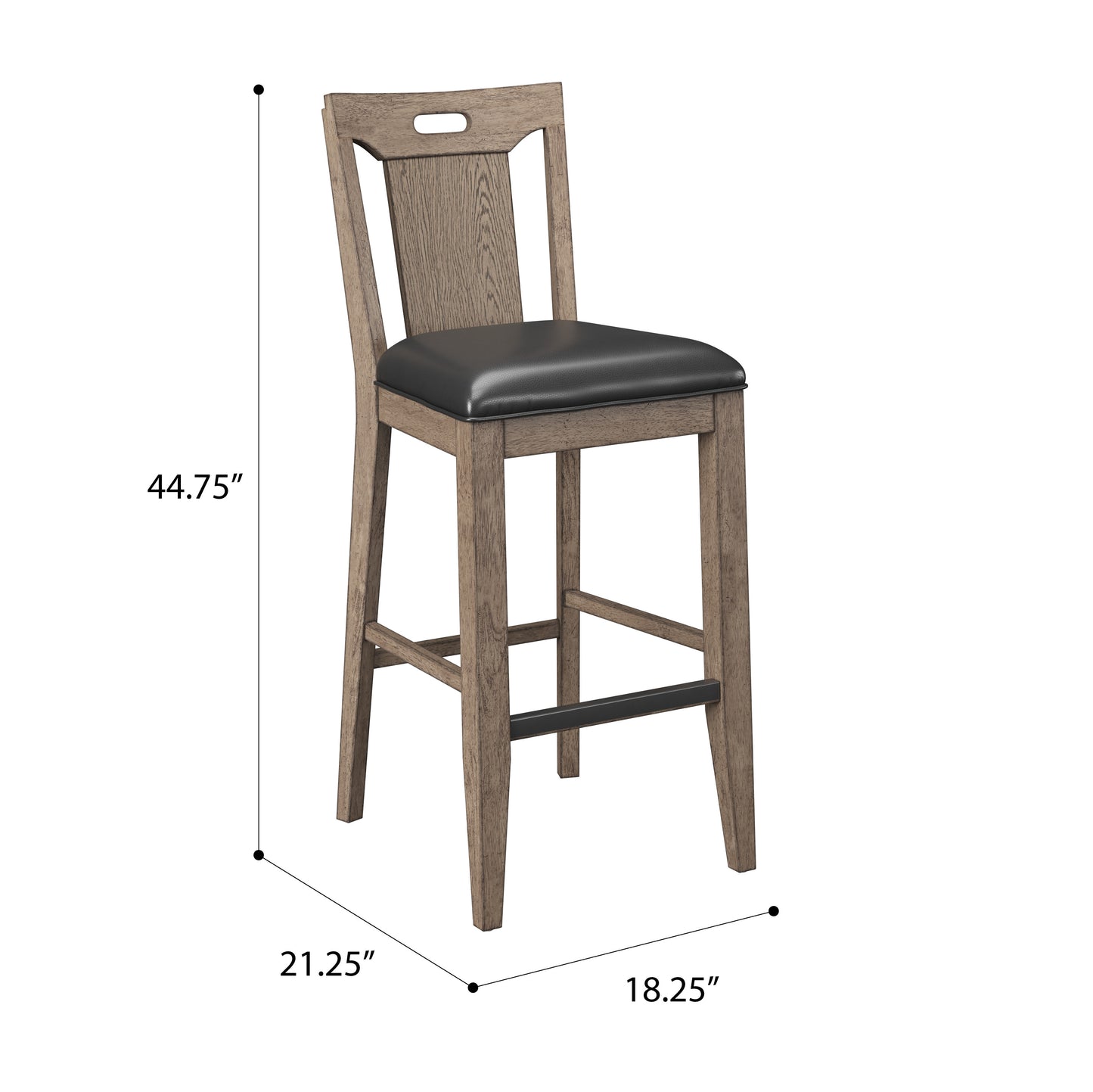 Slat Back Bar Stool