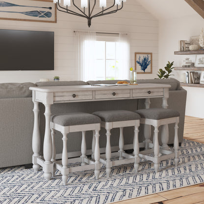 Sofa Table With Three Stools