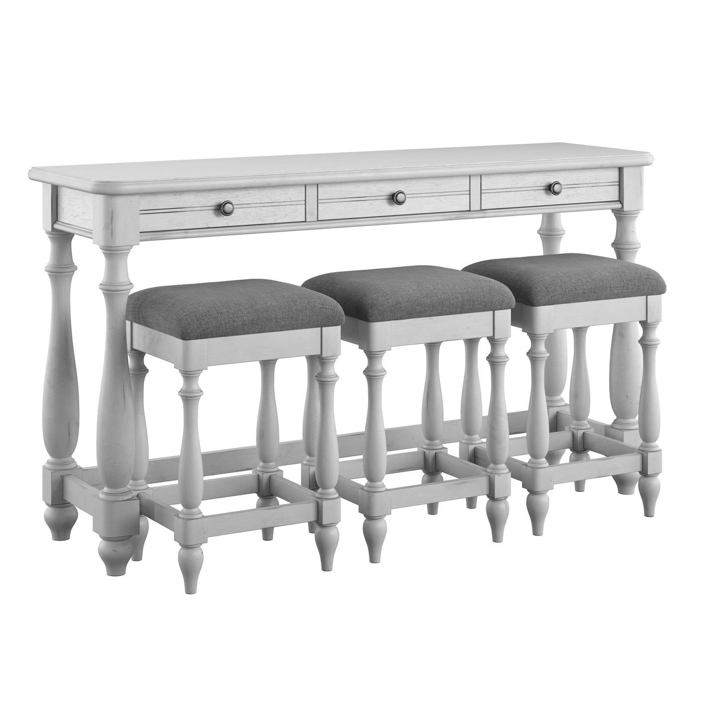 Sofa Table With Three Stools