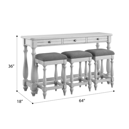 Sofa Table With Three Stools