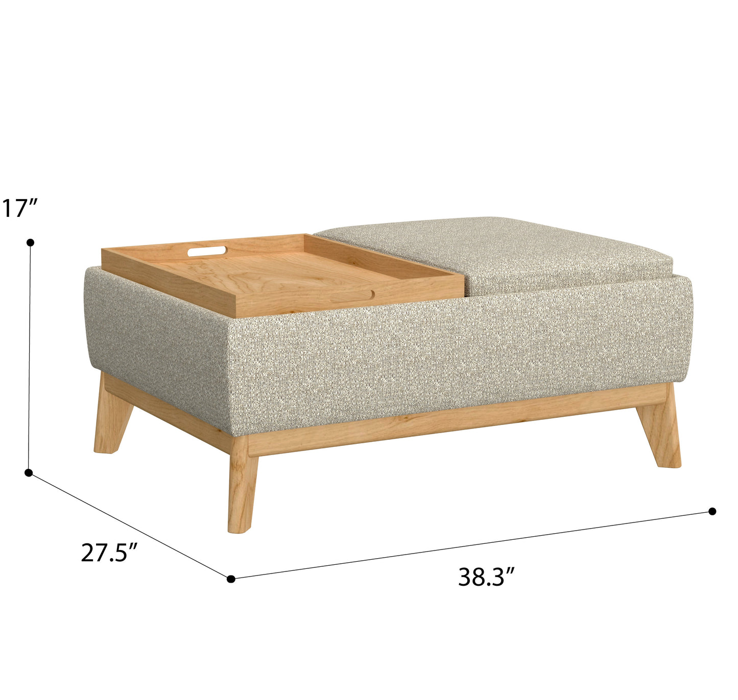 Reversible Tray Ottoman