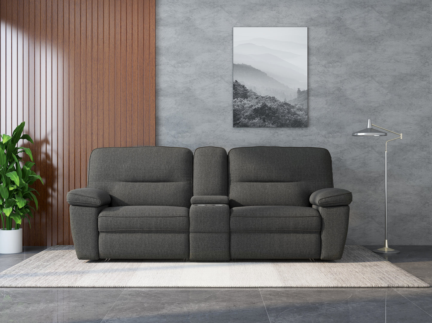 Modular Reclining Console Loveseat