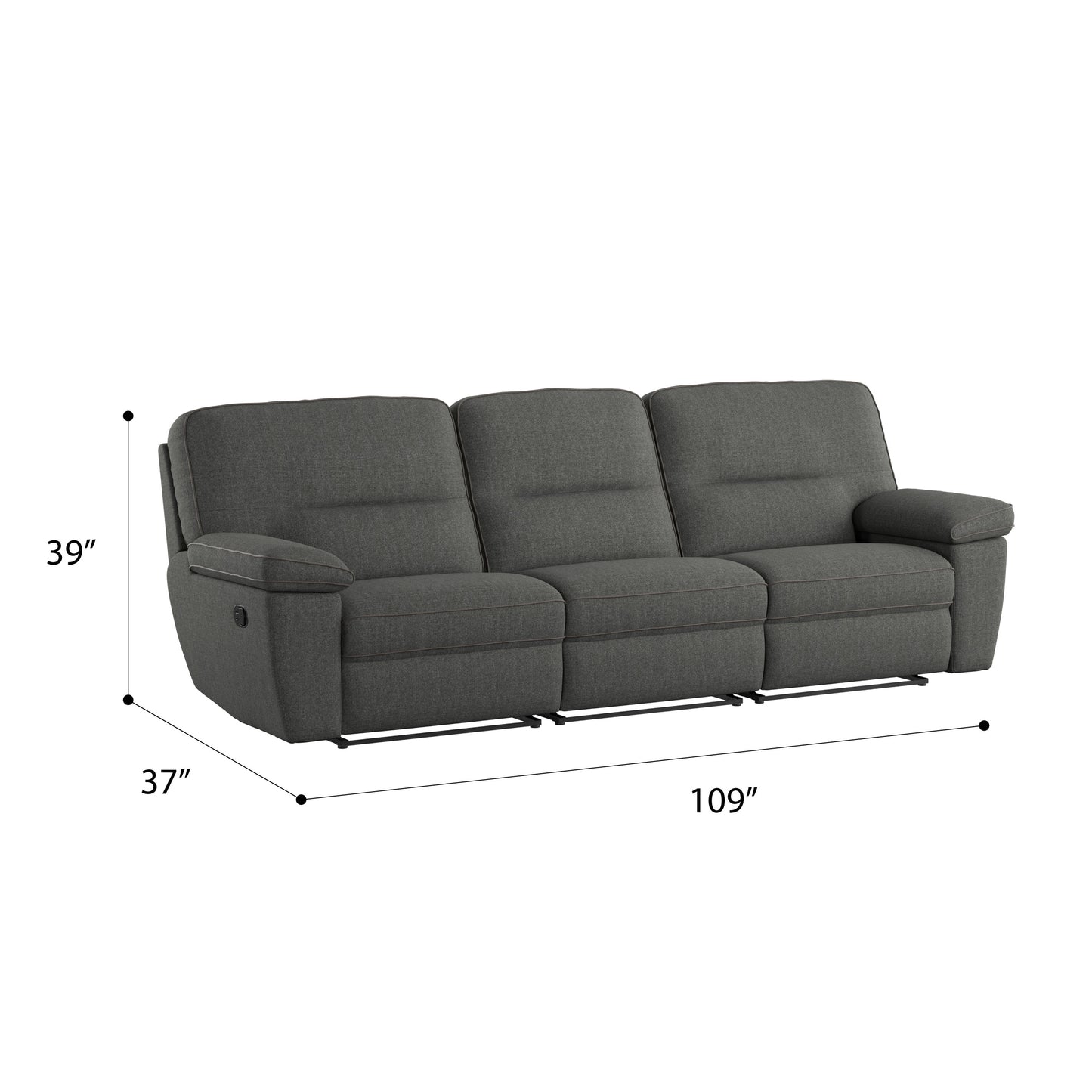 3 Seat Reclining Modular Sofa