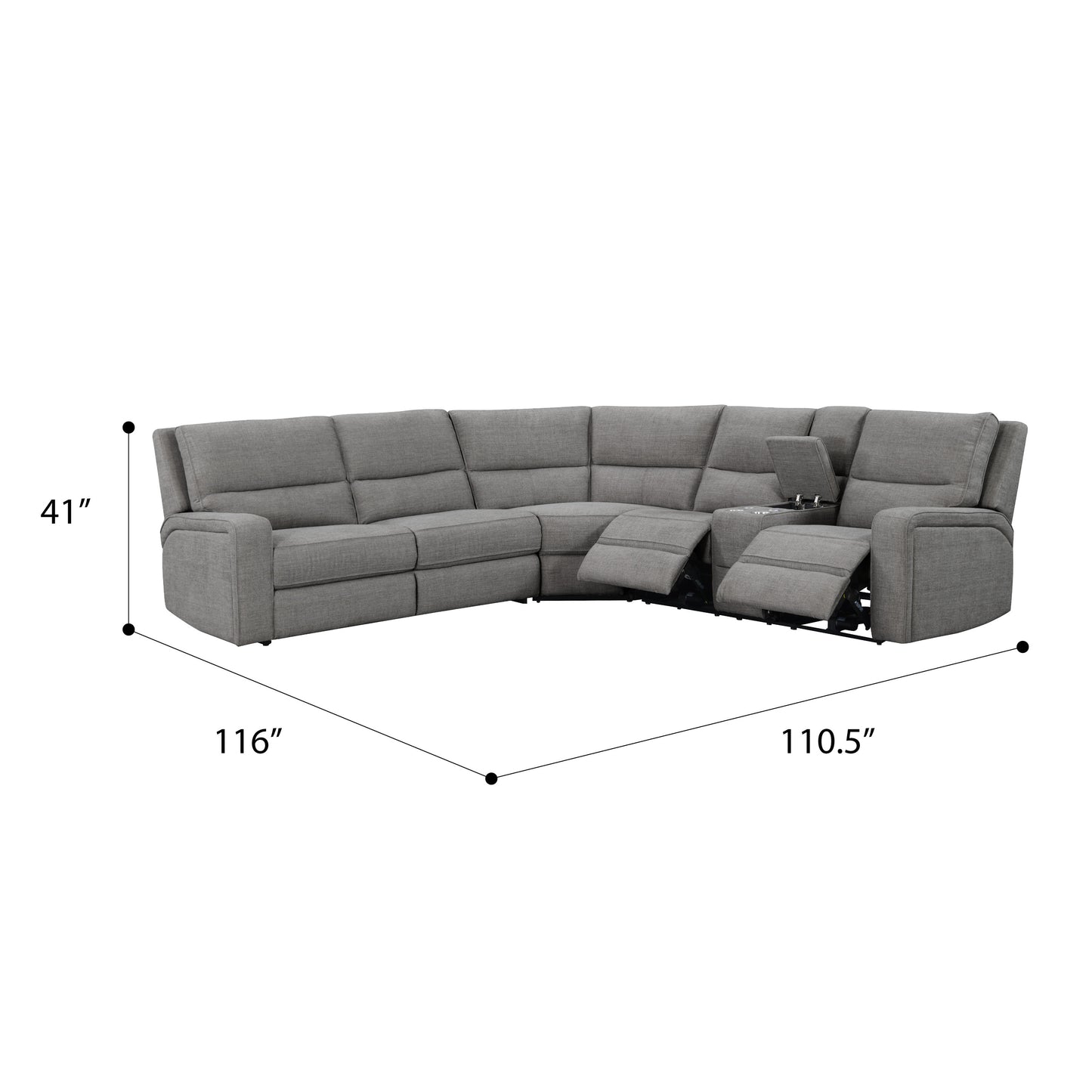 Power 3-Seat Reclining Sectional