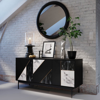 Hexa Sideboard - Black Fossil