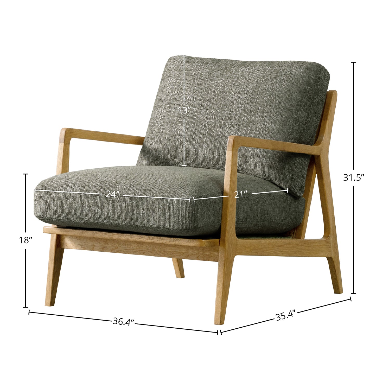 Las Vegas Lawrence Arm Chair - Sage