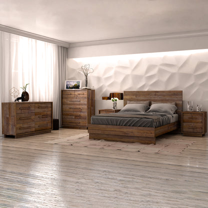 Nevada King Bed - Dark Driftwood