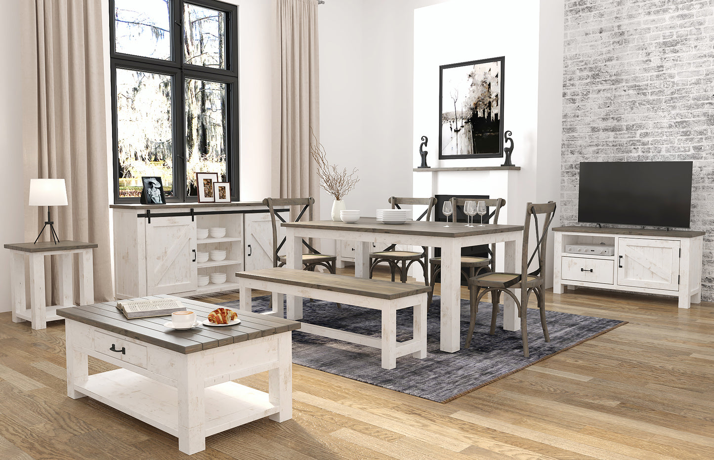 Provence Large Extension Dining Table (71"/86")