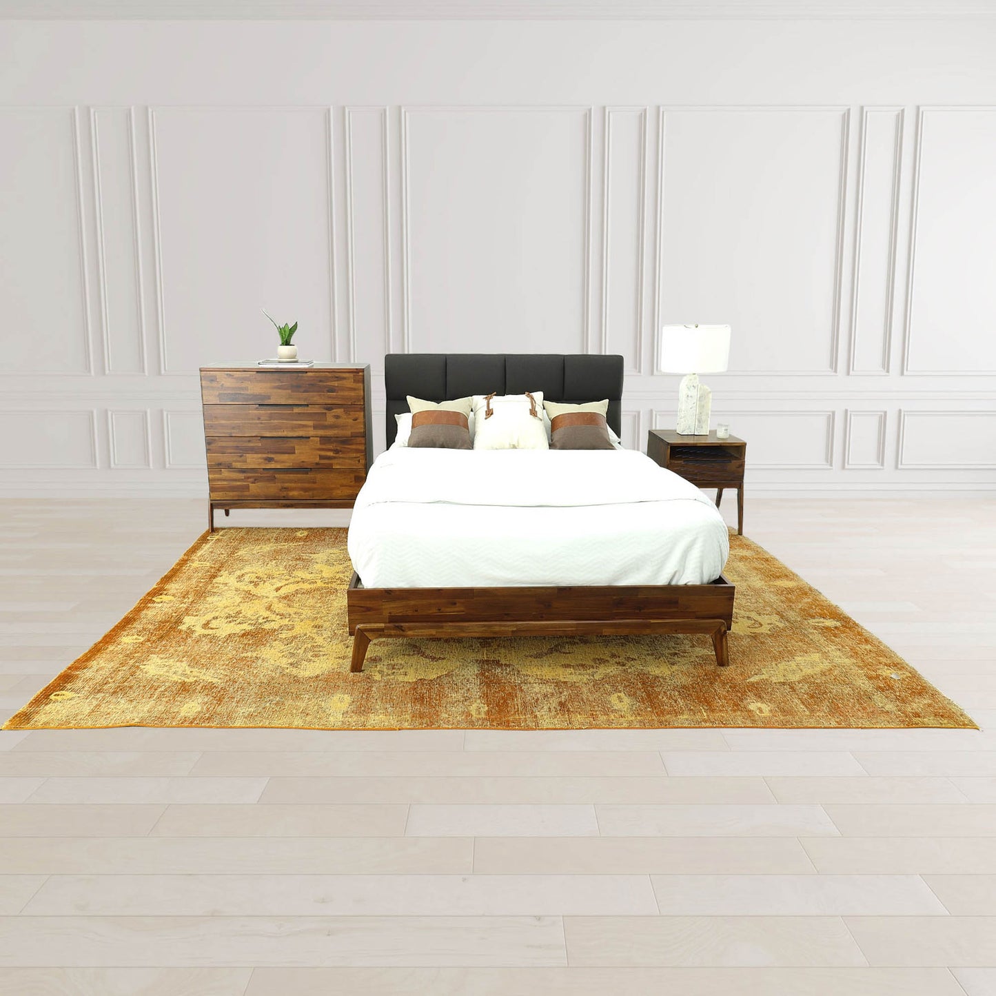 Remix Queen Bed - Grey