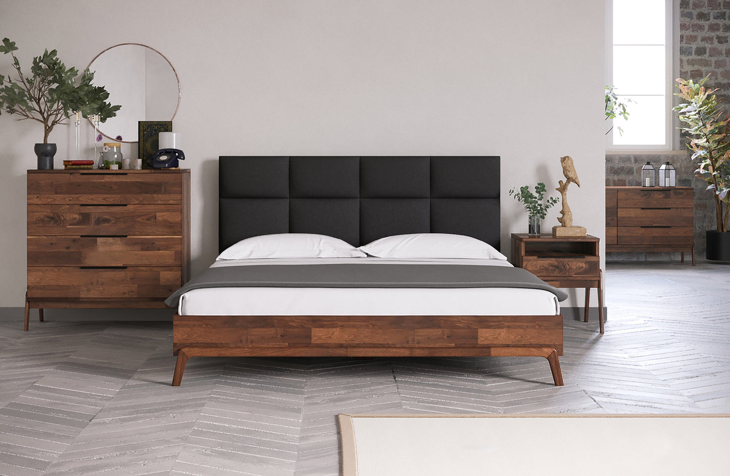 Remix King Bed - Grey