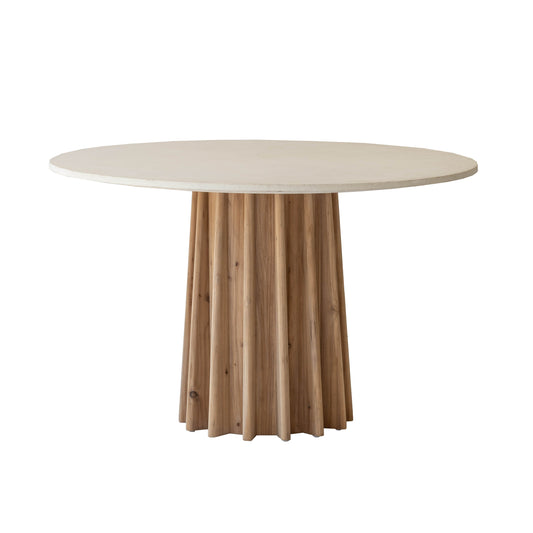 Sculpture Dining Table - White Concrete Wash