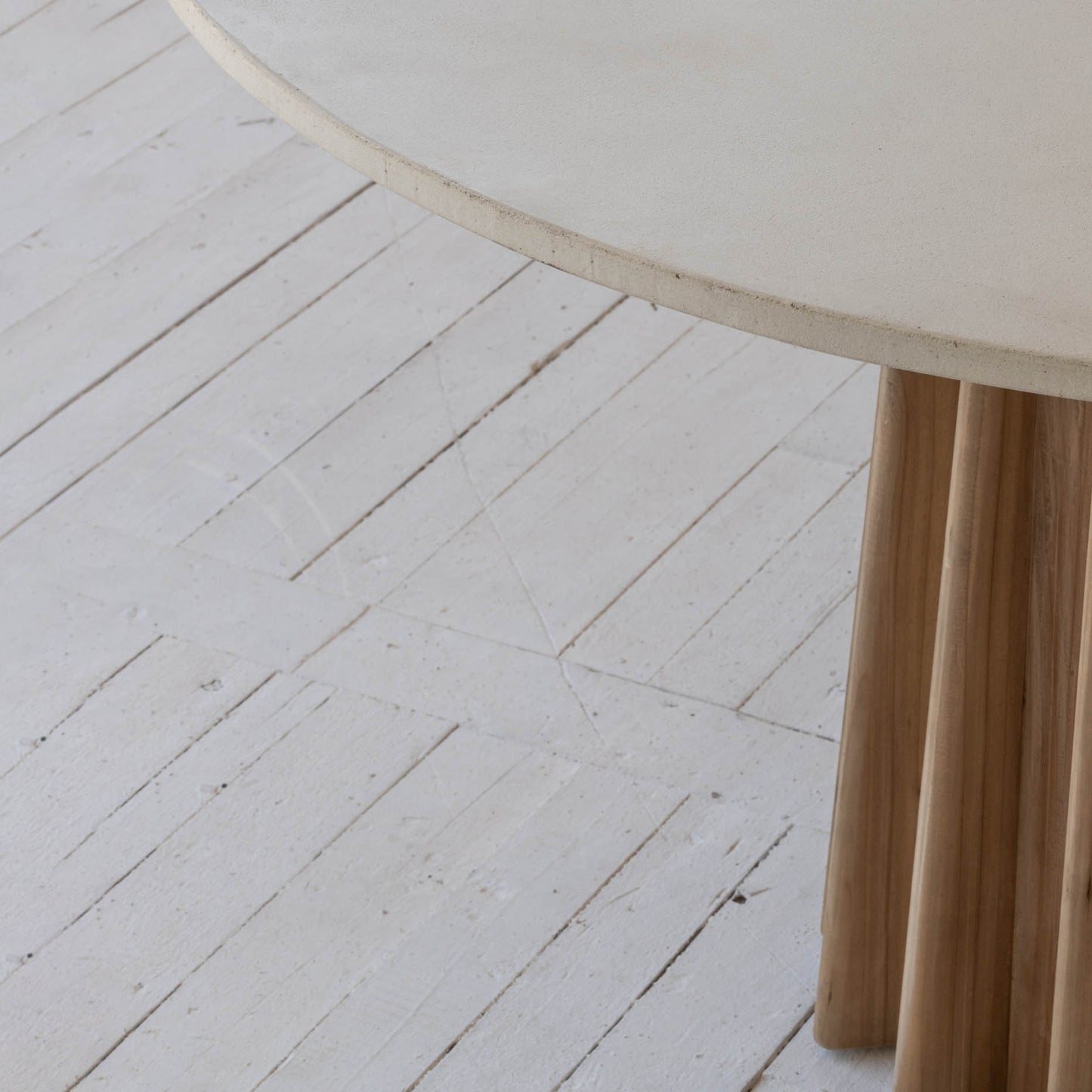 Sculpture Dining Table - White Concrete Wash