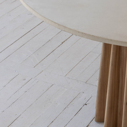 Sculpture Dining Table - White Concrete Wash