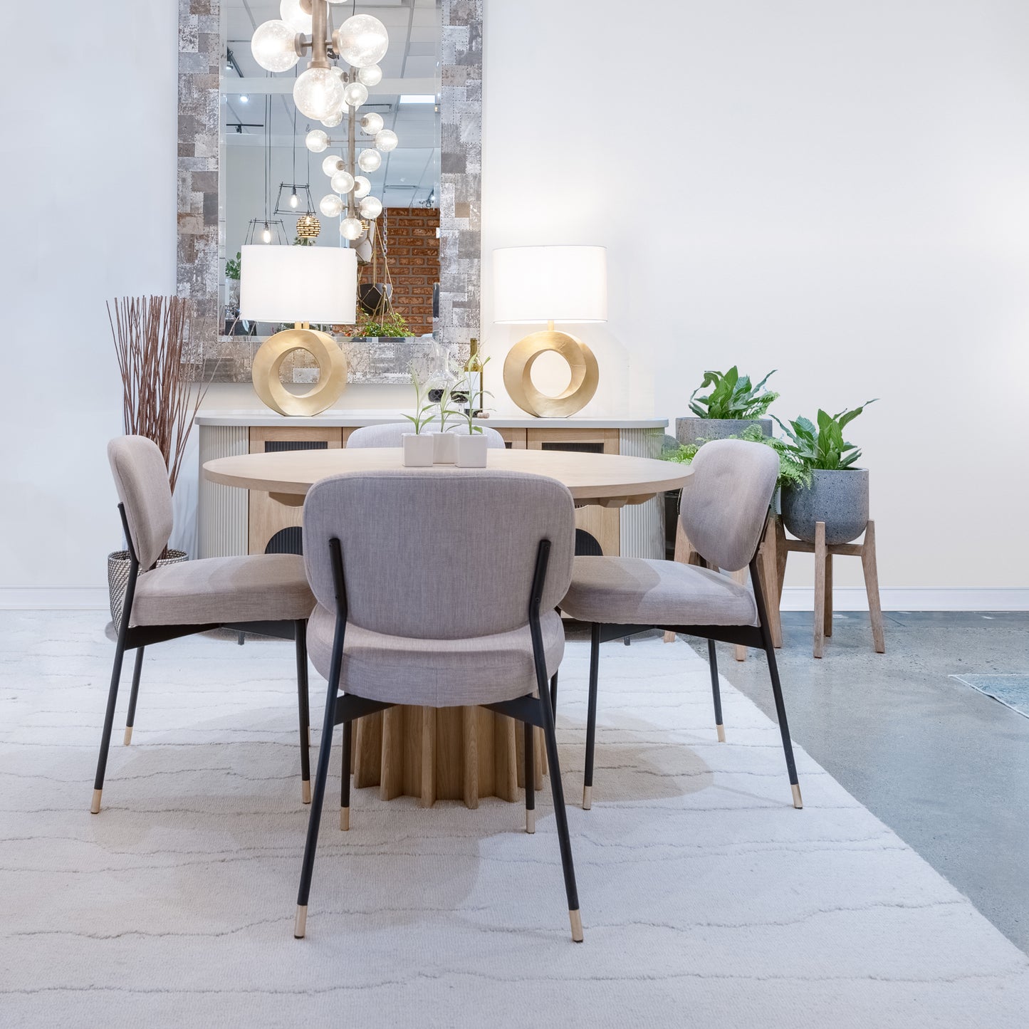 Sculpture Dining Table - White Concrete Wash