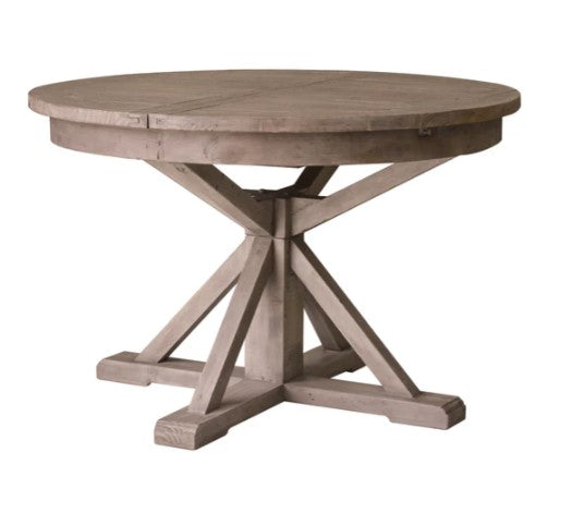 Irish Coast Round 47/63" Extension Dining Table - Rustic Sundried