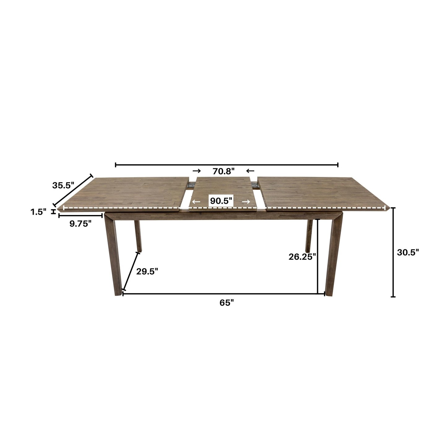 West Extension Dining Table (71”/ 91”)